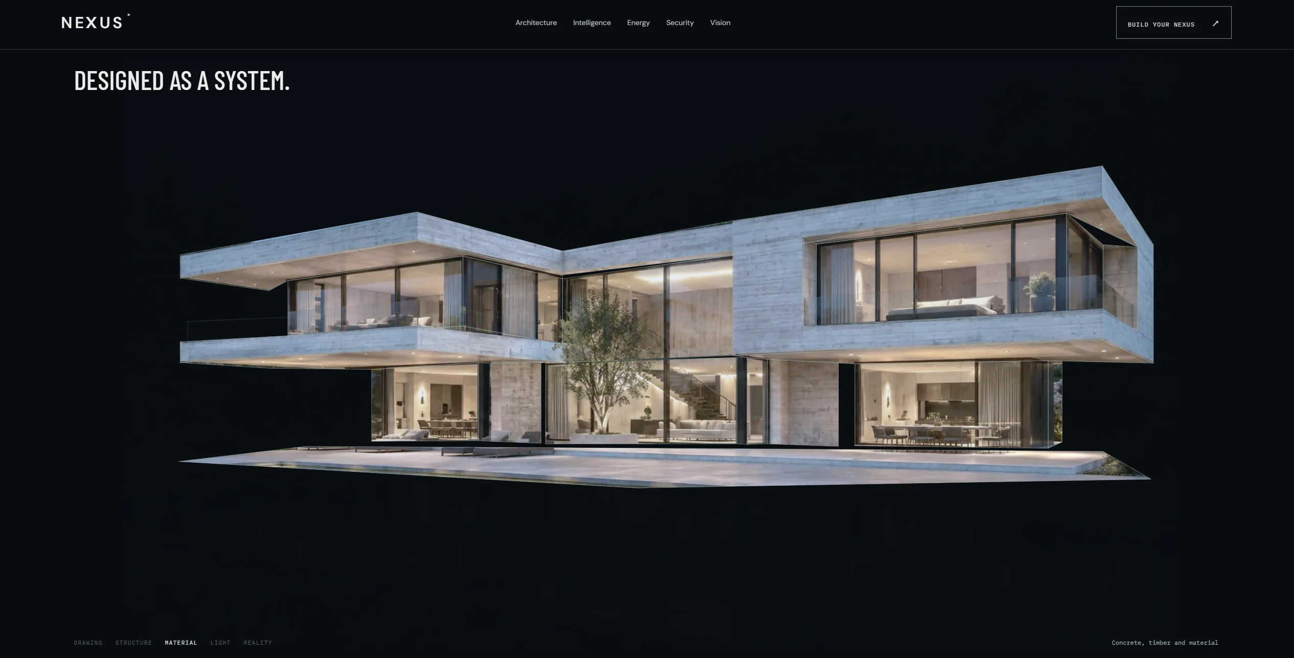 Nexus architectural presentation of a contemporary house